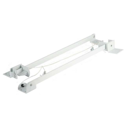 Universal PAIR of 560mm British Made Garage Door Stays (White) - For Side Hinged Doors