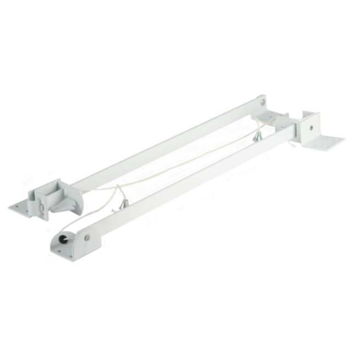 Universal PAIR of 560mm British Made Garage Door Stays (White) - For Side Hinged Doors