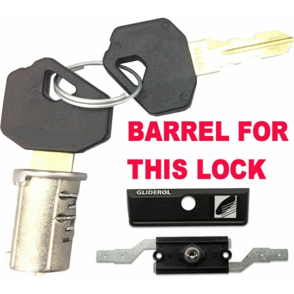 Gliderol Gliderol new-style Inline Roller Shutter Lock 5 inch - Barrel & 2 Keys