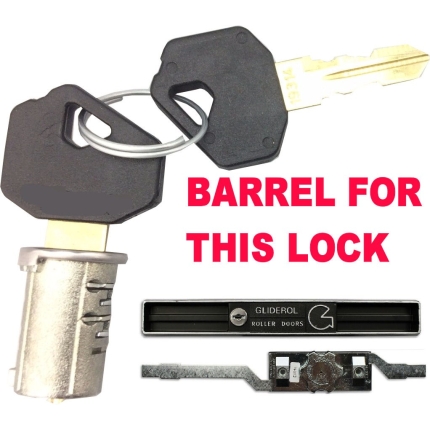 Gliderol Gliderol OLD STYLE Inline Roller Shutter Lock 9.5" - Barrel & 2 Keys
