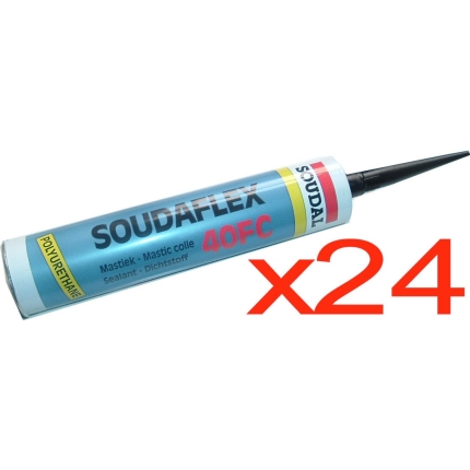 Universal 24 x SOUDAFLEX 40FC Adhesive HEAVY DUTY SEALANT 310ml Tubes - Black