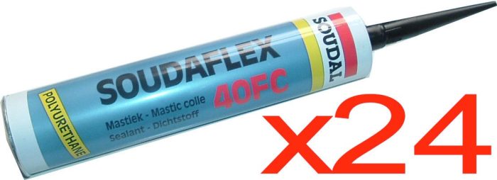 24 x SOUDAFLEX 40FC Adhesive HEAVY DUTY SEALANT 310ml Tubes - Black