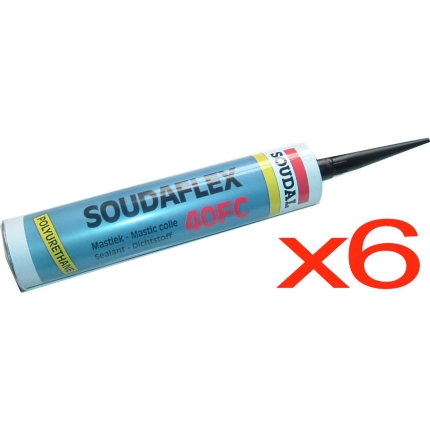 Universal 6 x SOUDAFLEX 40FC Adhesive HEAVY DUTY SEALANT 310ml Tubes - Black