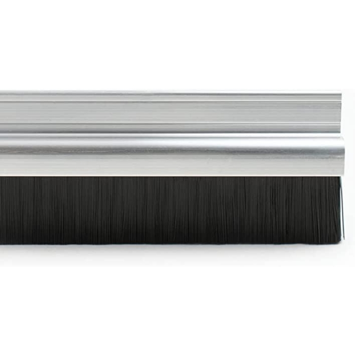 Universal Garage Door Industrial Bottom Brush Draught Strip - 30mm Aluminium