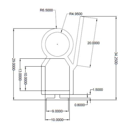 Rubber-Seal-for-Safety-Edge-Roller-Shutter-Door-77mm-diagram