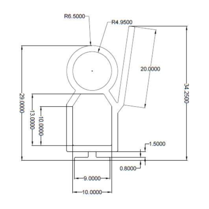 Rubber-Seal-for-Safety-Edge-Roller-Shutter-Door-77mm-diagram