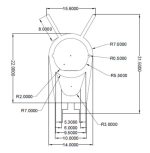 Rubber Seal for Safety Edge Roller Shutter Door 55mm diagram
